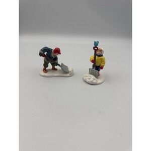 Dept 56 Snow Village "A Heavy Snowfall" Set of 2 w/ Box & Foam Insert - 54348